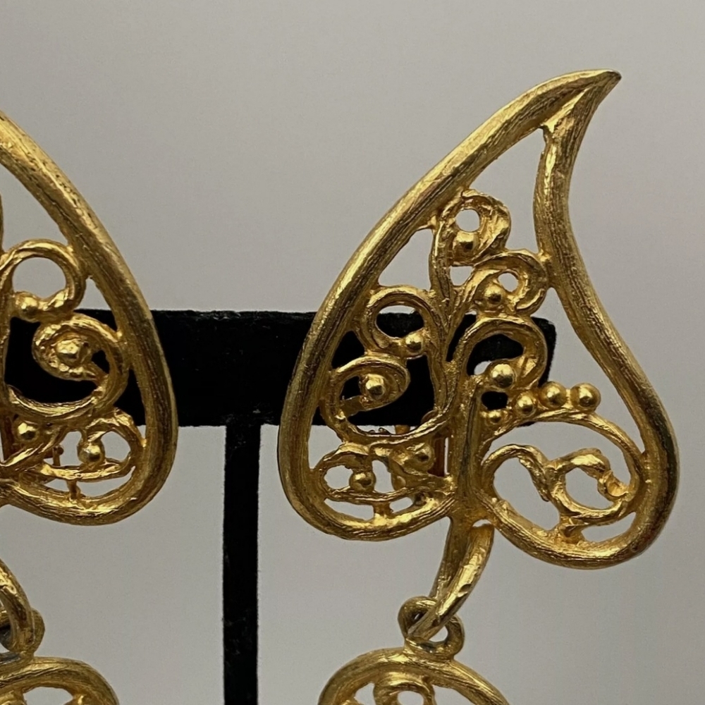 Rare Signed Runway Cadoro Earrings - Picture 2 of 10